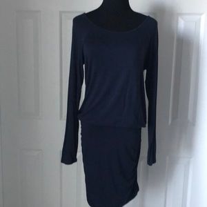 Banana Republic Blue Stretchy Long Sleeve Dress- S